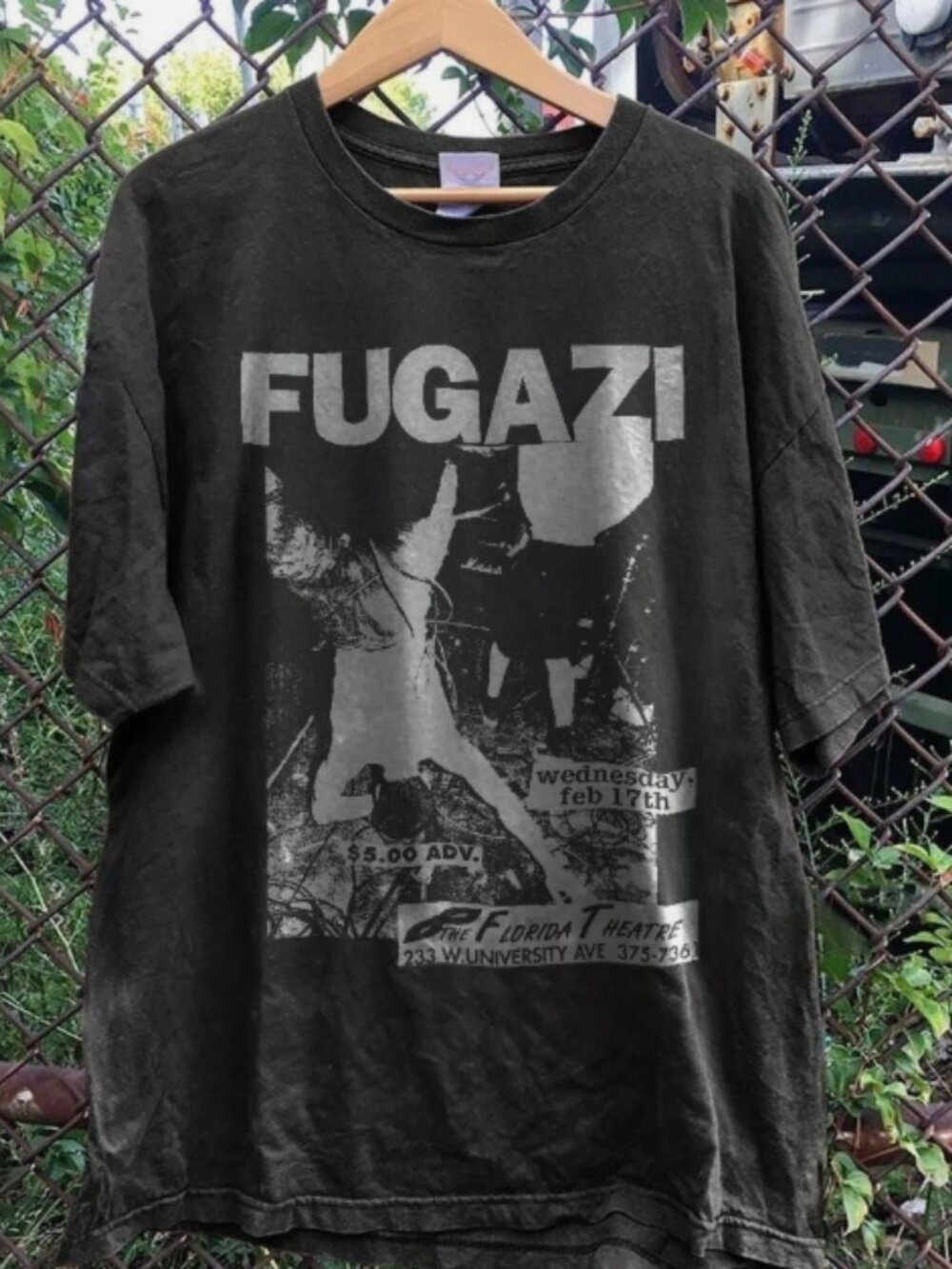 Fugazi Florida Theatre Vintage Style Concert Graphic T-Shirt